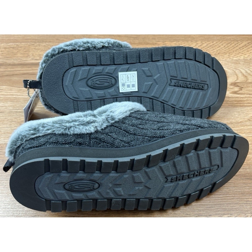 BOBS by Skechers Keepsakes Ice Angel Clog Slippers in Charcoal Womens 9.5 NEW - Picture 13 of 14